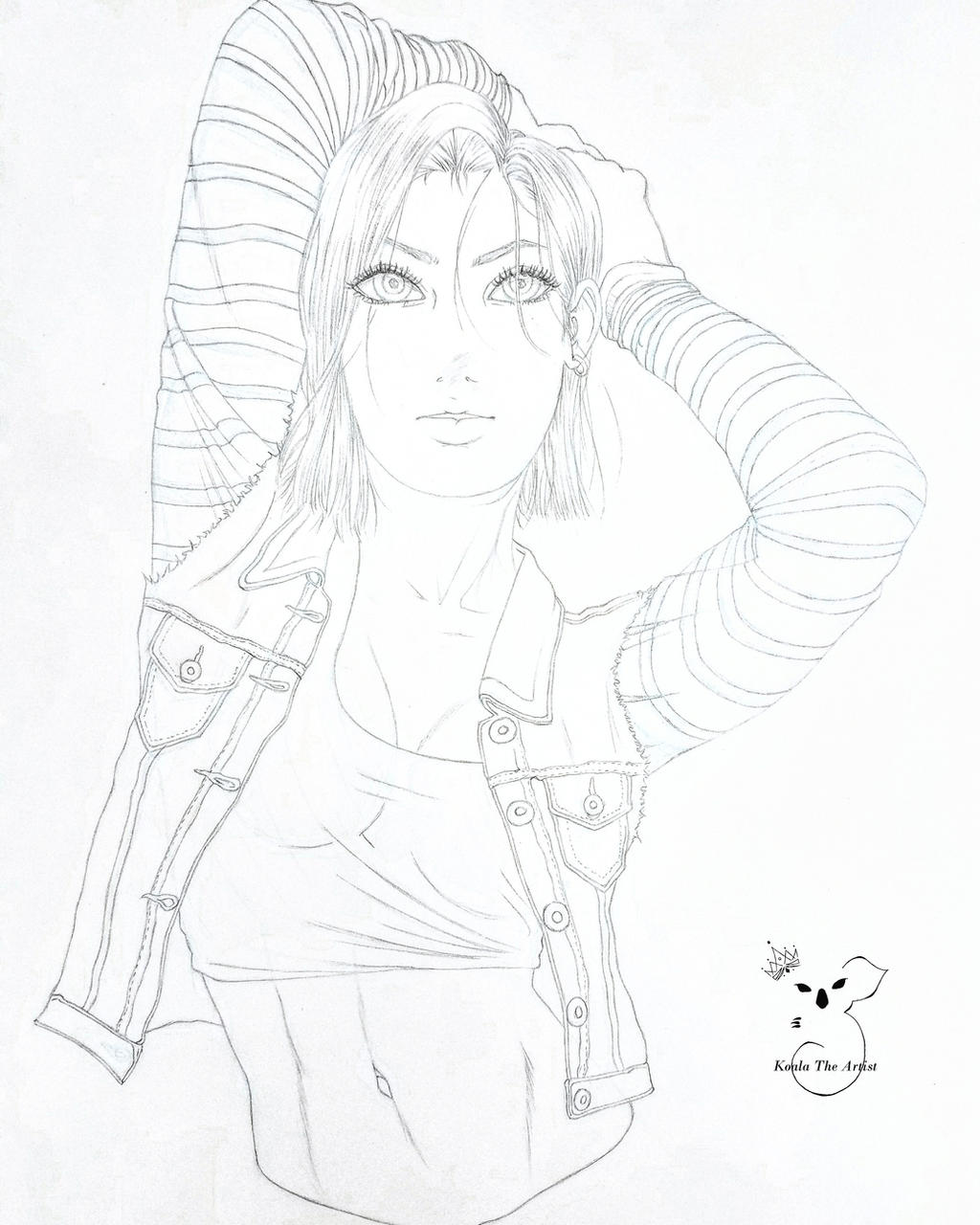 Android 18 Easy Draw Android 18 - Pencil by KoalaTheArtist on DeviantArt