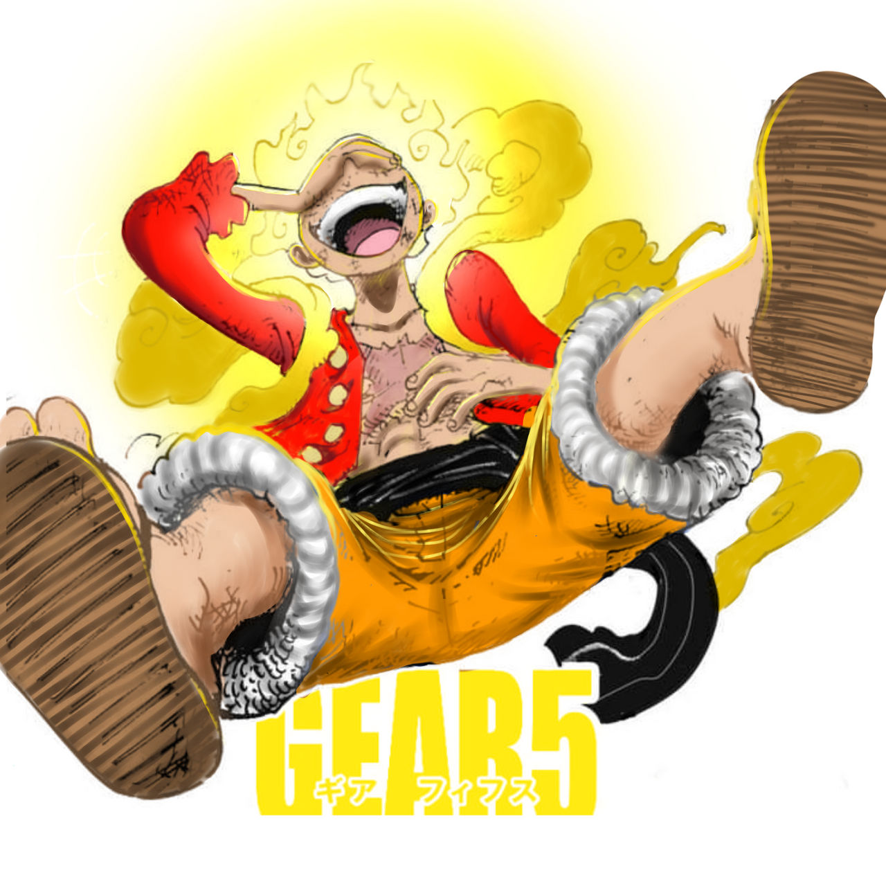 Awakening/Gear 5 Luff from chapter 1044 by True-Will-D on DeviantArt