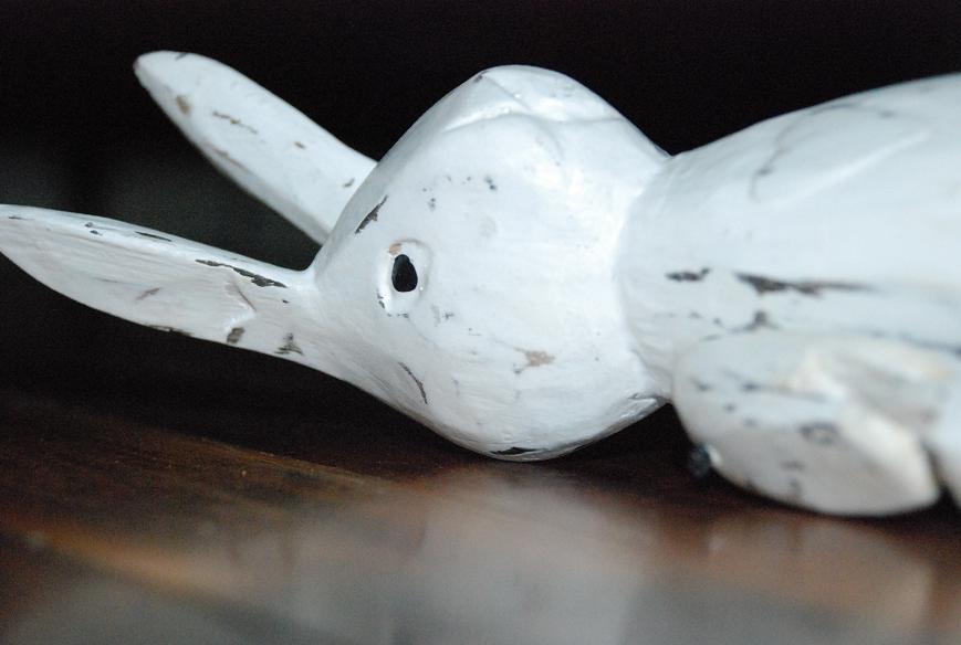 wooden rabbit