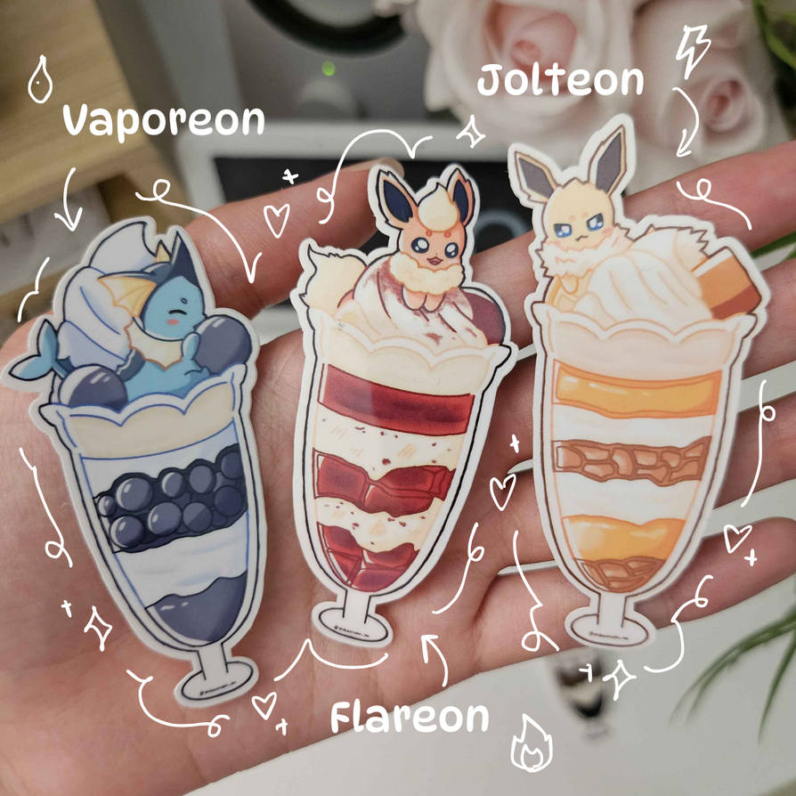 Eeveelution Parfait Stickers P2 by ShibaStudioAU on DeviantArt