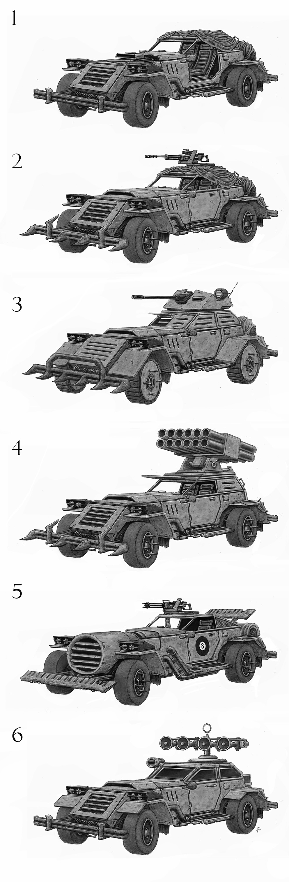 Werewolf Variants Werewolf Variants by jflaxman on DeviantArt