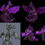 dragon poses and wireframe