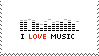 I love Music Stamp by mpsurprise