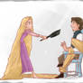 Rapunzel and the frying pan