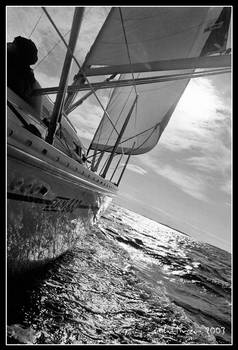 while  sailing