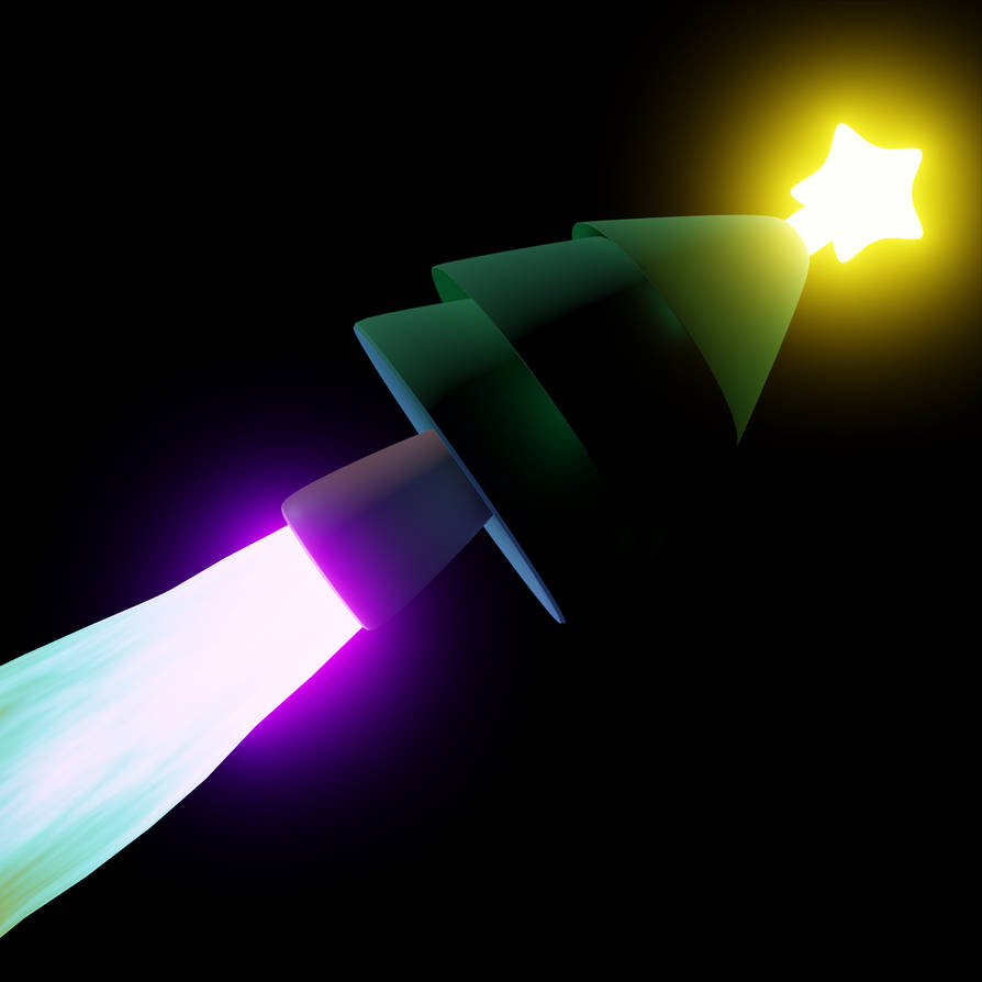 Christmas Tree Rocket by SaimeraVerse on DeviantArt