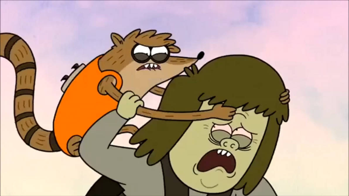 Rigby Riding Muscle Man(1) by RodeoStar on DeviantArt