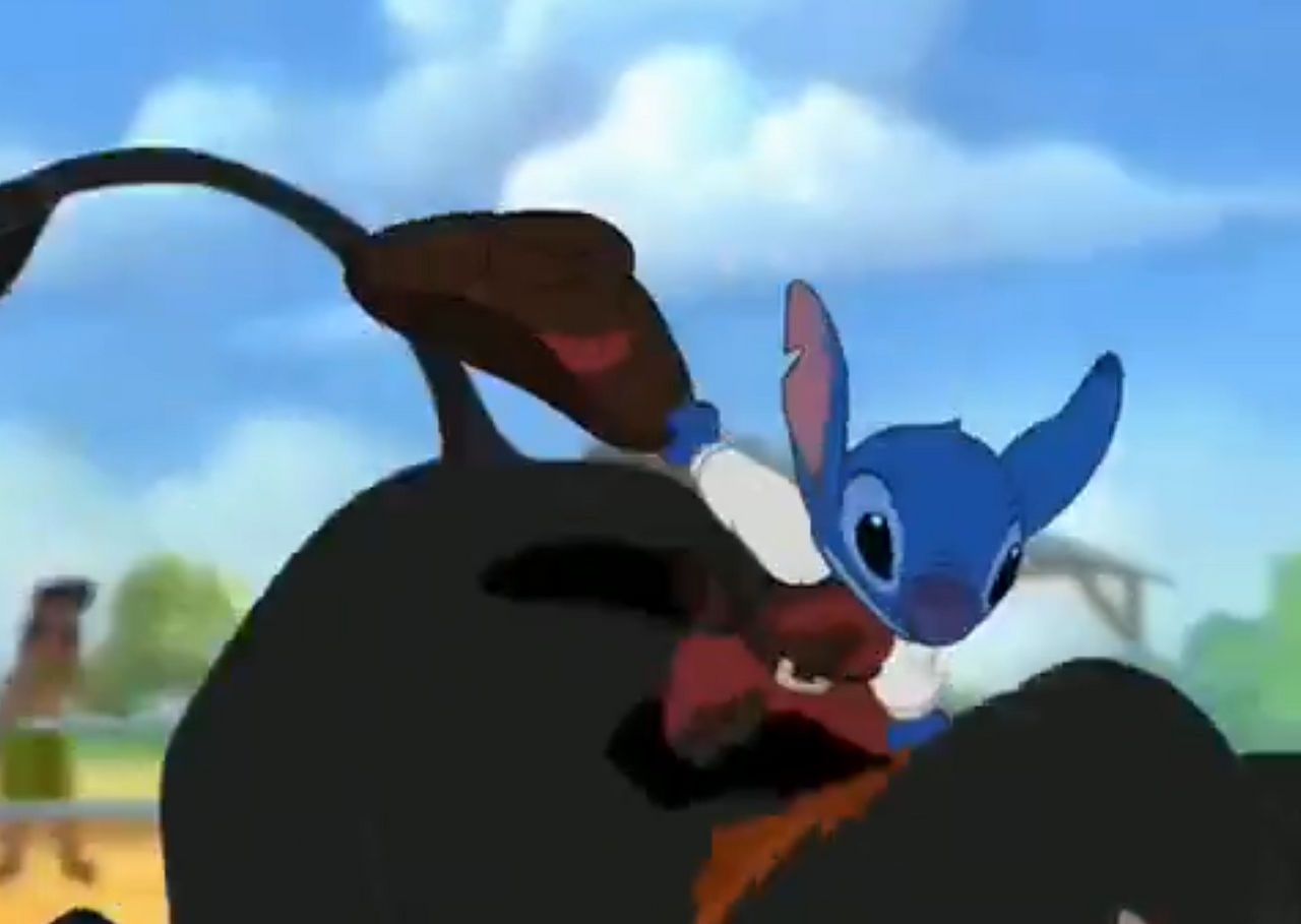 Stitch Riding Bull(6) by RodeoStar on DeviantArt