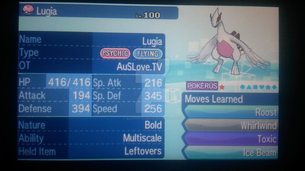 I was trying my luck and see if I get another Shiny Lugia but this