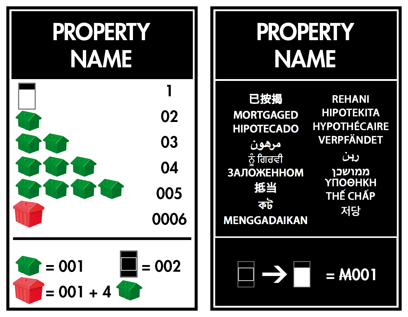 Property Title Deed Card Template - Int