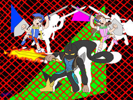Alpha Demon and Blue and Pink