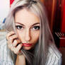 Girl with grey hair - selfportrait