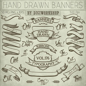 Hand Drawn Banners Clipart
