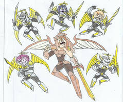 HH oc Gloriana And Knight warrios