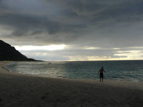 Sunset on the beach