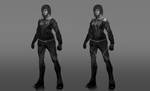 Characters concept sketch female by Ron-faure