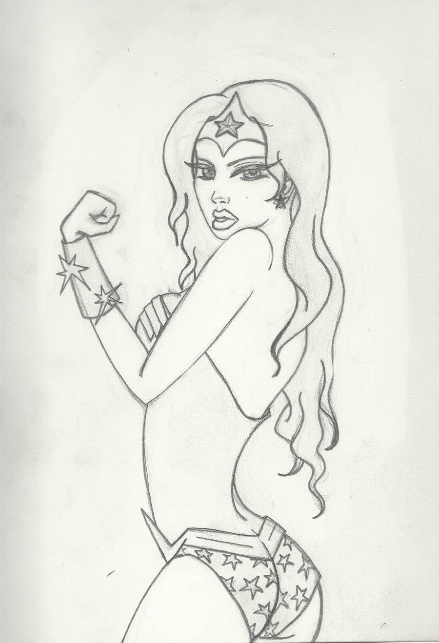 Animeish Wonder Woman Sketch