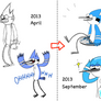 Mordecai before and after