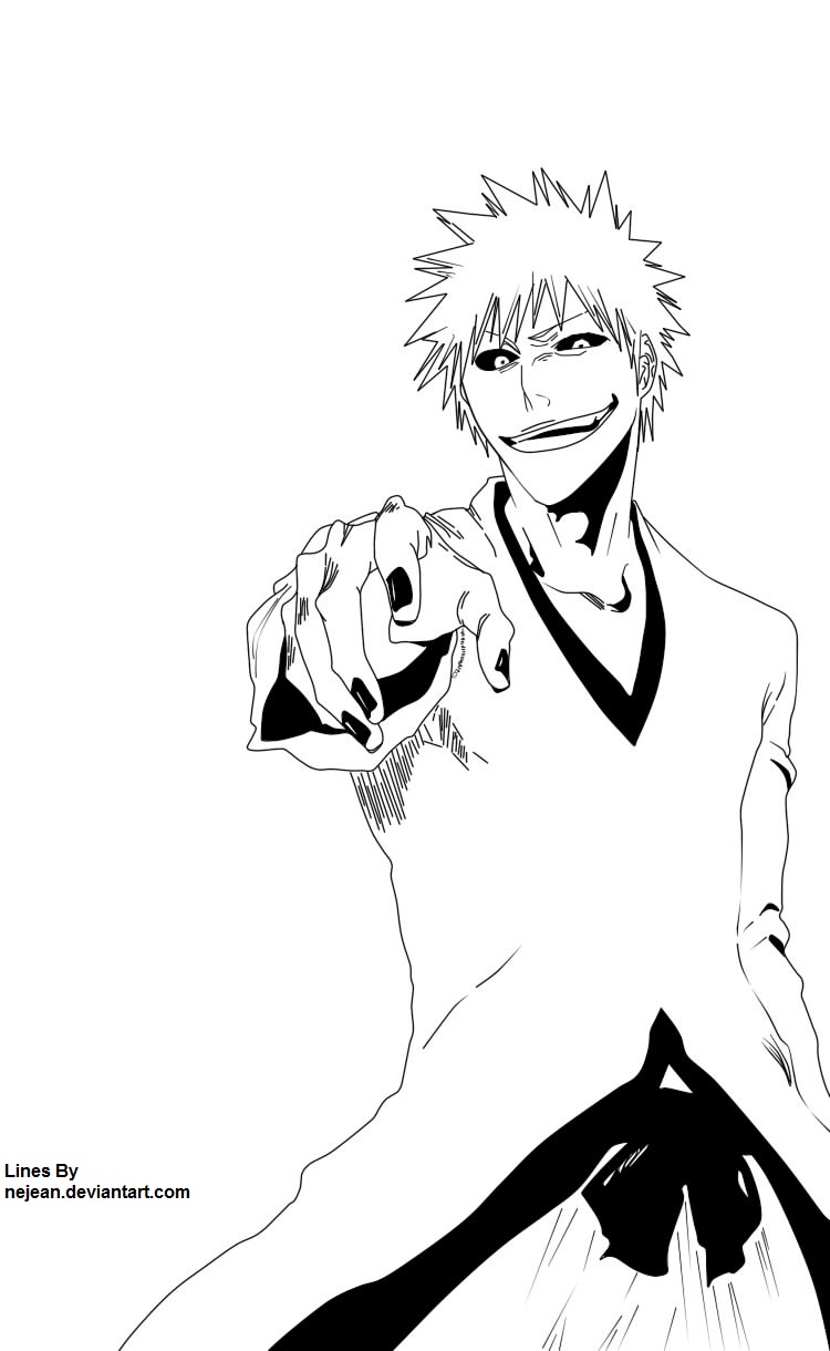 Hollow Ichigo Lineart