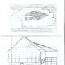 Bird and House Drawings