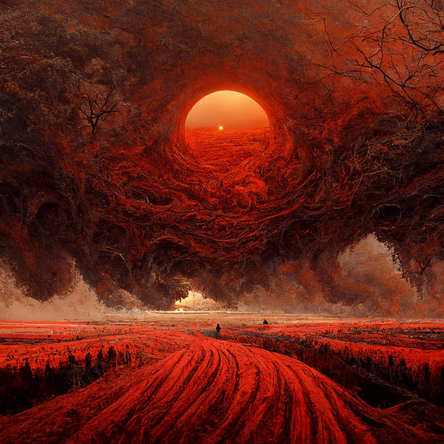 Scary Landscape Under A Red Sun II by merchant222 on DeviantArt