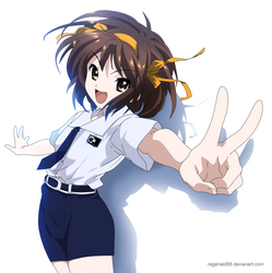 Haruhi - With our Girl's school uniform