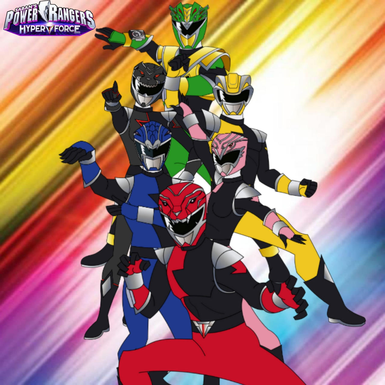 Hasbro Power Rangers Deviantart Power Rangers HyperForce Team by Superhasbro on DeviantArt