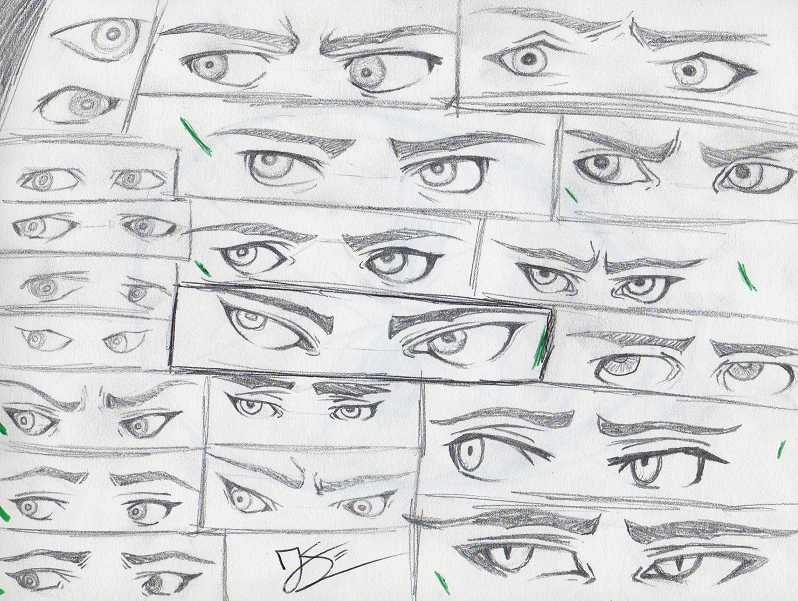 Eyes of male anime characters by JigokuOnna on DeviantArt