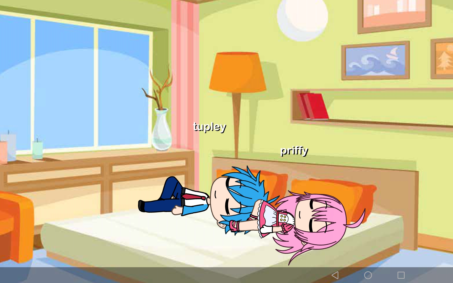 Gacha life Locoroco-Tupley and Priffy sleeping by Samracheltang88 on