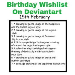 My birthday wishlist