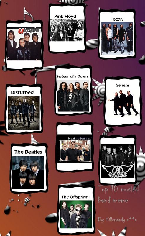 My Top 10 Music Bands Meme By Nerdyhippy On Deviantart My Top 10 Music Bands Meme By Nerdyhippy On Deviantart