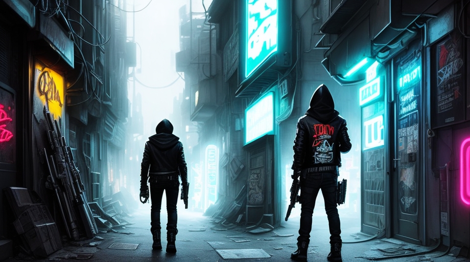 HD cyberpunk robot city wallpapers