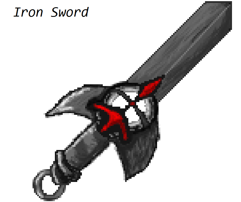 Minecraft Iron Sword PNG Image