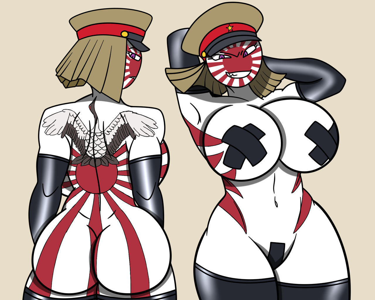 Countryhumans japan 12+  Country humans 18+, Thicc drawing base, Japan