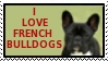 french bulldog stamp