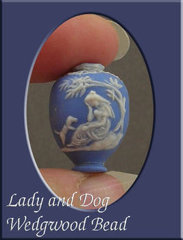 Lady and Dog Wedgwood Bead