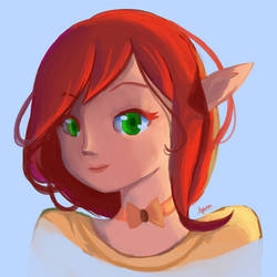 Elf Girl - Paint Sketch