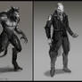 Werewolf, vampire, zombie sketches