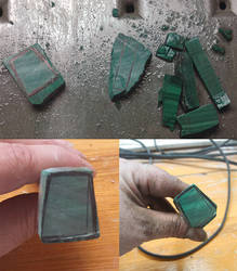 Malachite Cabochon Process 1 of 2