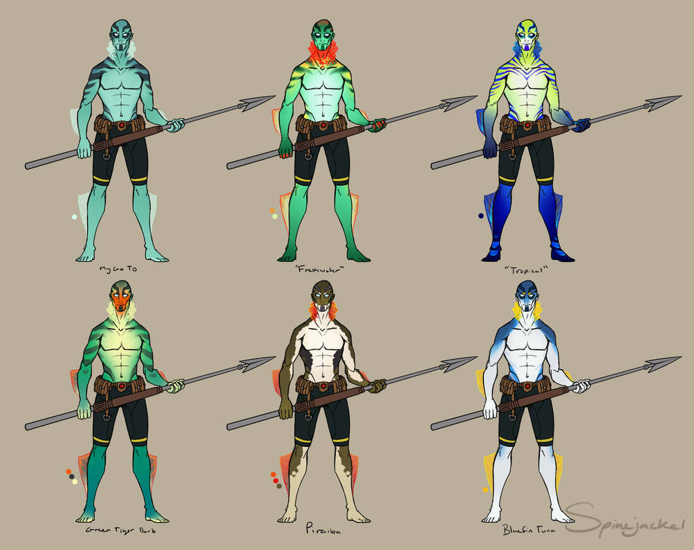 Sapiens Color Abe Sapien Color Variants by Spinejackel on DeviantArt