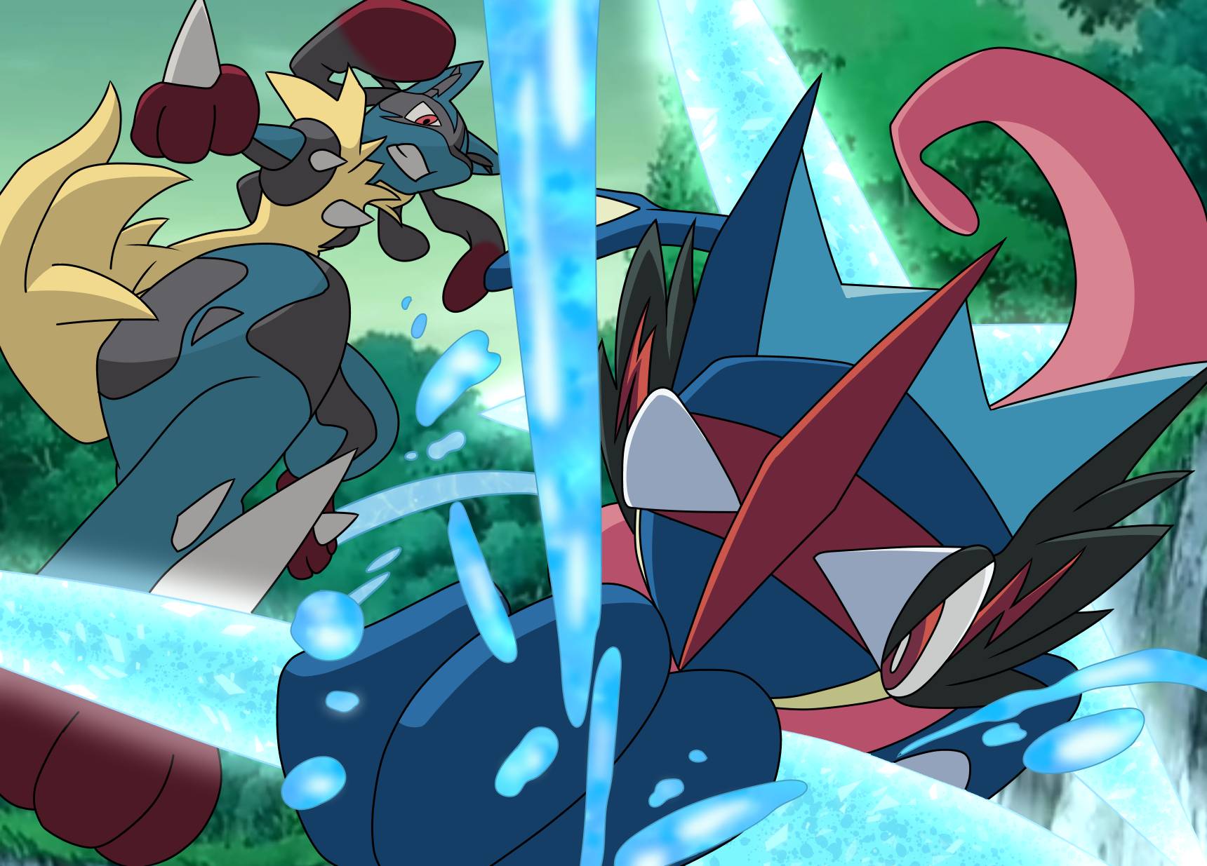 Lucario vs Greninja Alola Pokemon League #fyp #pokemon #pokemon