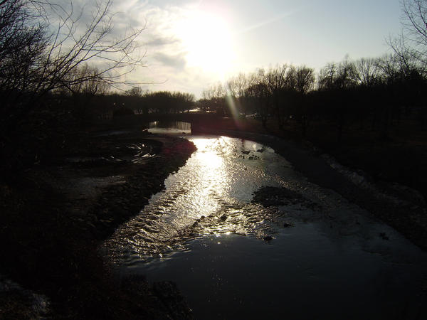 Avon River and the shining sun