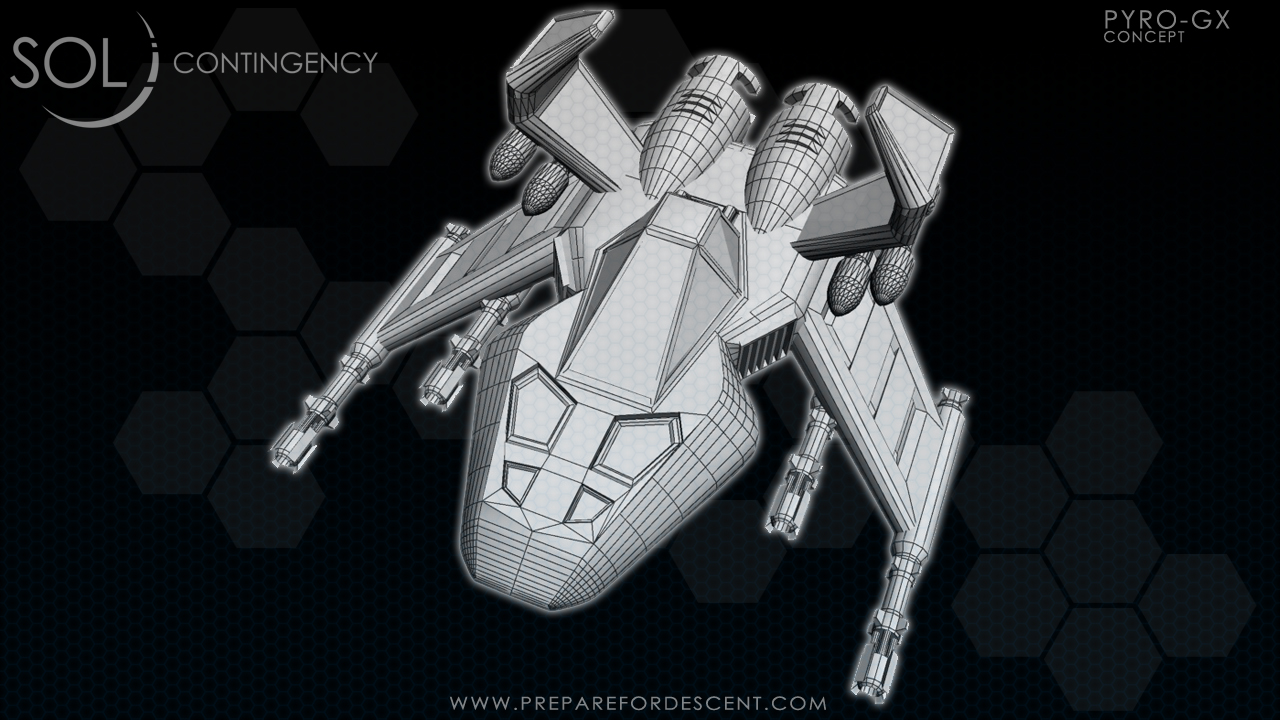 Concept Art Pyro-GX 3D Ship Model