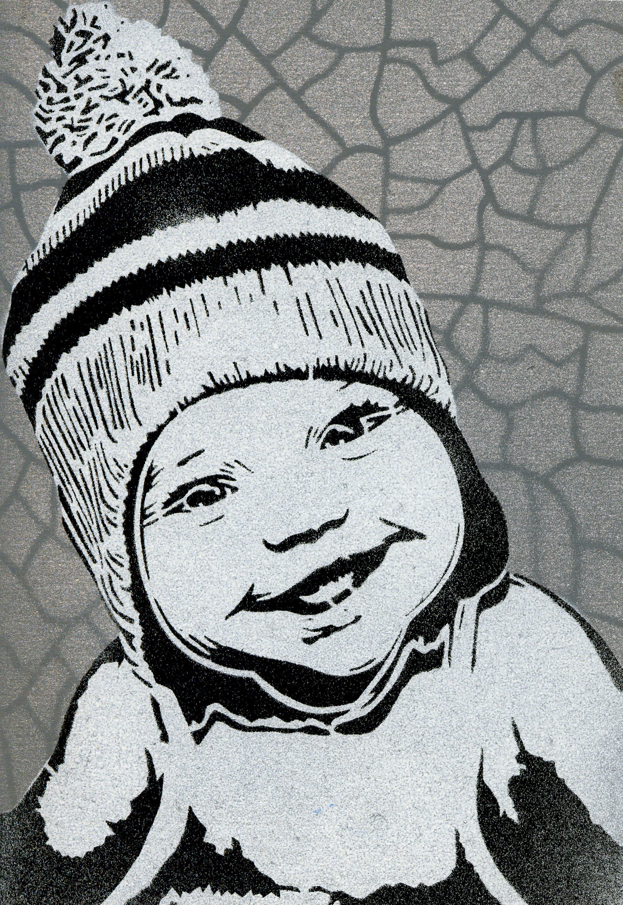 ^__^  stencil  spray-paint  A4