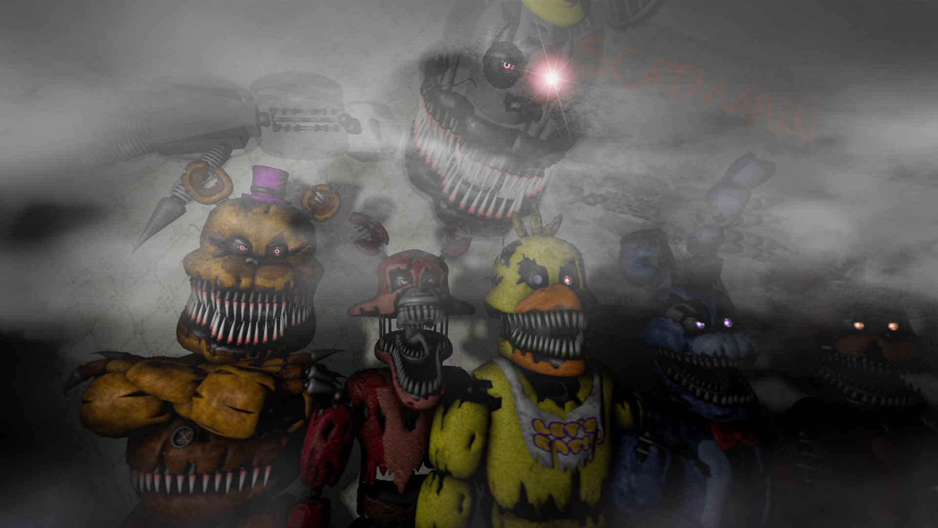 Coksi🌱 on X: the nightmare gang's all here #fnaf #fnaf4