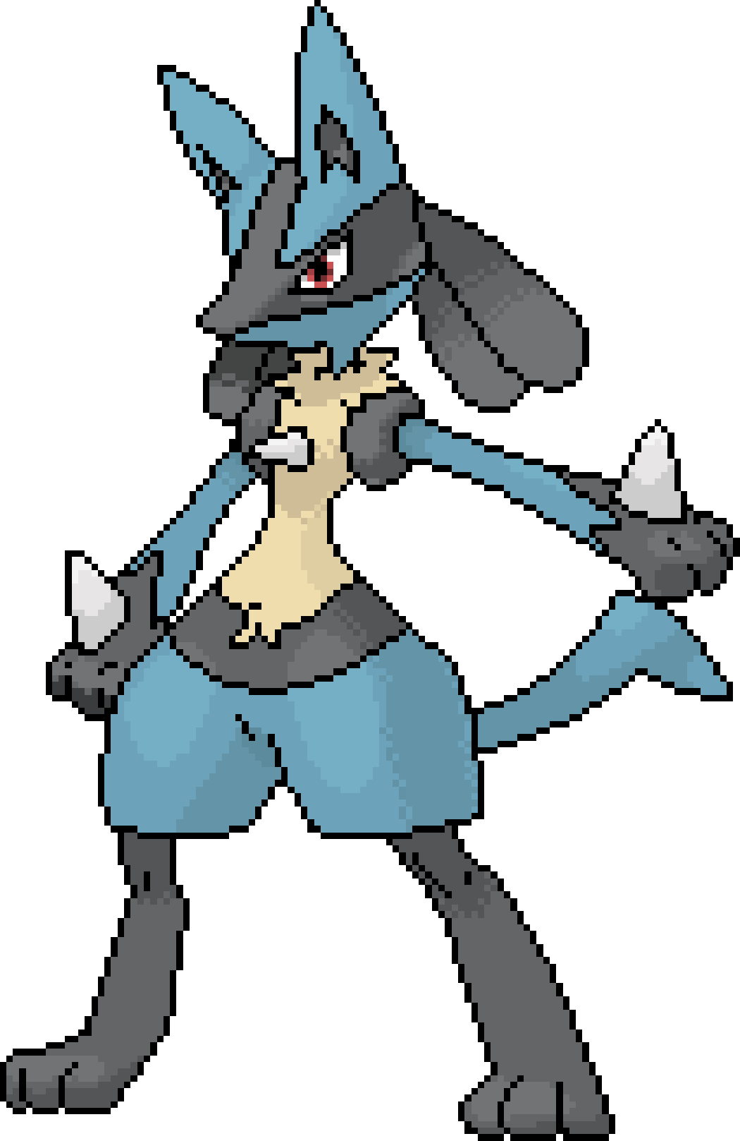 Lucario Pixel Art by Chibi-Pika on DeviantArt