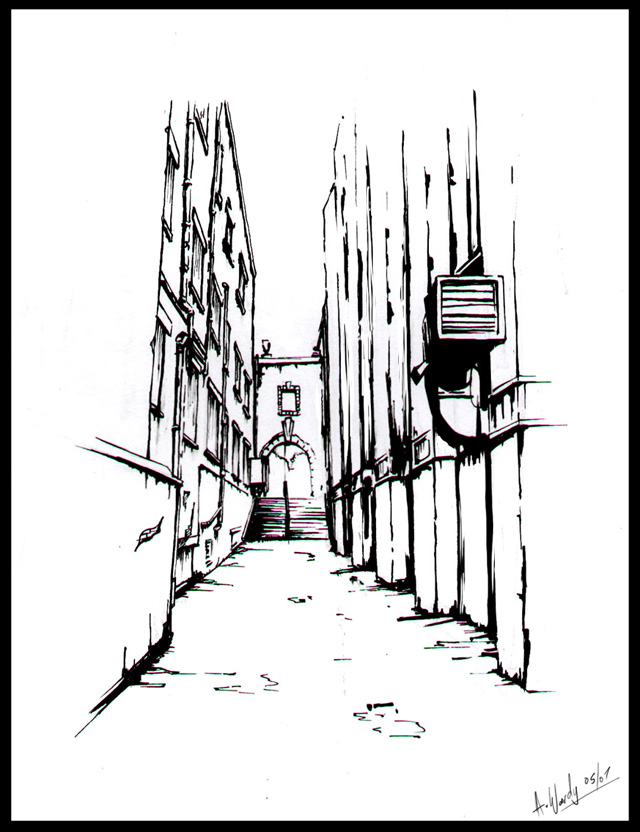 Location Drawing Alleyway By Wardyworks On Deviantart