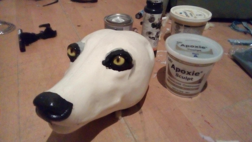 Black Wolf WIP - head by Kreativjunkie