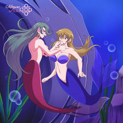 Commission Camula and Alexis Mermaids by OnigiriCommissions