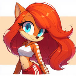 Sally Acorn in sportswear